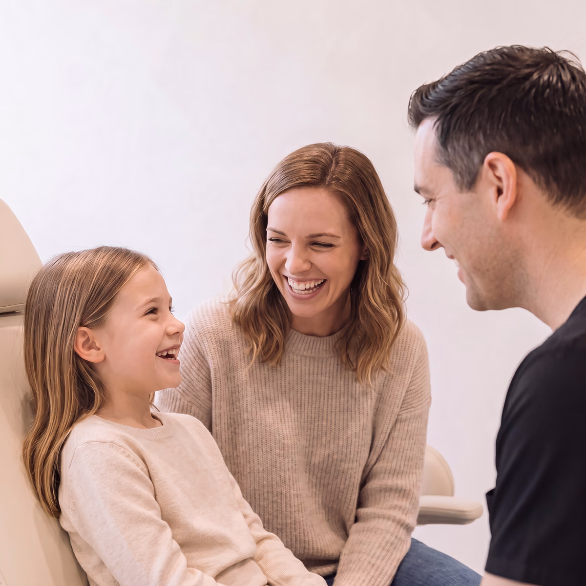 A young patient at an early orthodontic visit